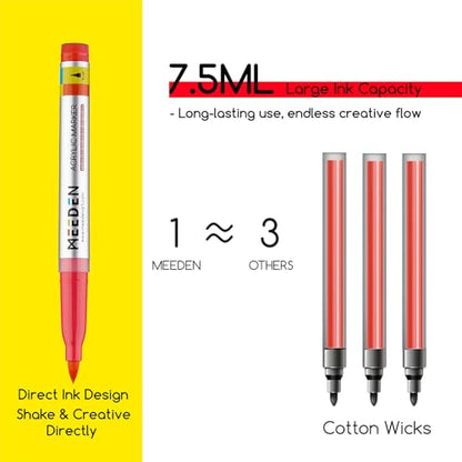 Acrylic Paint Markers Brush Tip (72 Count)