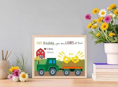Handprint Keepsake Gifts for Dad Fathers Day Birthday (10 Count)