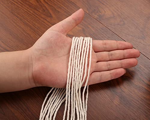Macrame Cord 2mm x 382yards Natural Macrame Cotton Rope Colored Macrame Rope Soft Cotton Cord Macrame Supplies Craft Rope Macrame Yarn for Plant Hanger Wall Hanger Dreamcatcher (1136 Foot)