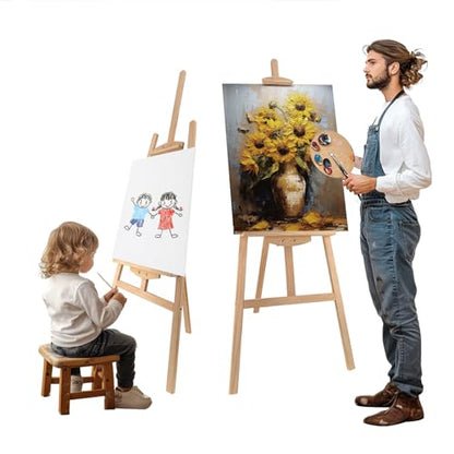 Adjustable Pine Wooden Painting Easel