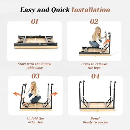 Puzzle Table Adjustable Height & Tilt with Drawers for 1500Pcs