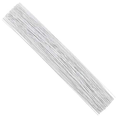 22 Gauge White Floral Wire Stem for Flower Arrangement Craft Supply