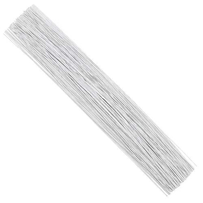 22 Gauge White Floral Wire Stem for Flower Arrangement Craft Supply