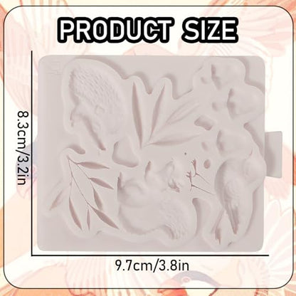 1Pcs Cute Hedgehog Squirrel Silicone Mold