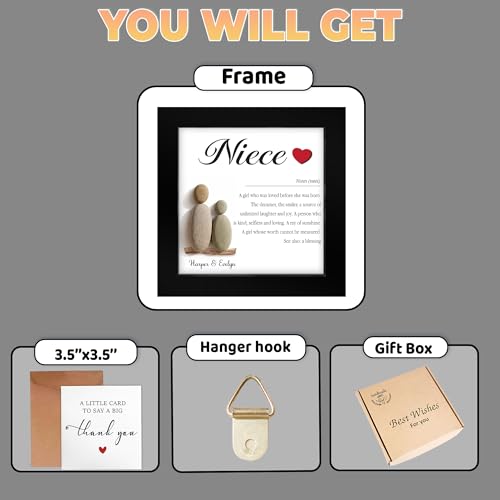 Personalized Niece Pebble Art Frame