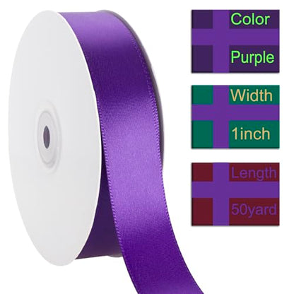 1 Inch Purple Ribbon 50Yards