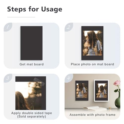 50 Pack 11x17 Uncut Photo Mat Matboards