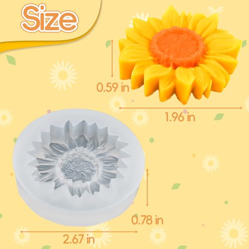 4Pack Sunflower Candle Molds