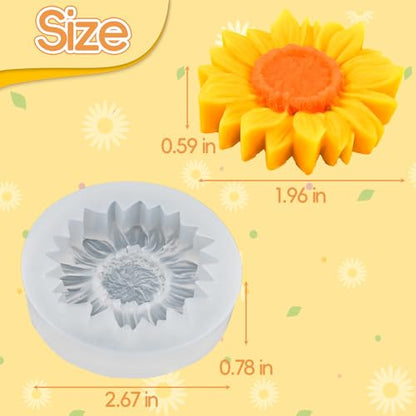 4Pack Sunflower Candle Molds