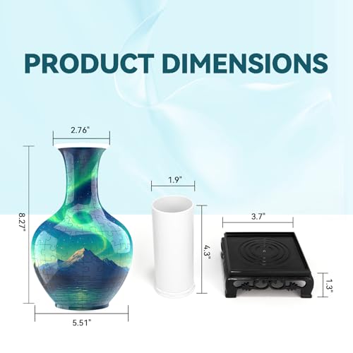 3D Puzzle Vase for Adults with 164 Plastic Pieces (164 Count)