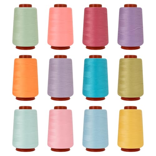 12PCS Sewing Thread Kit 30wt Spools (28800 Foot)
