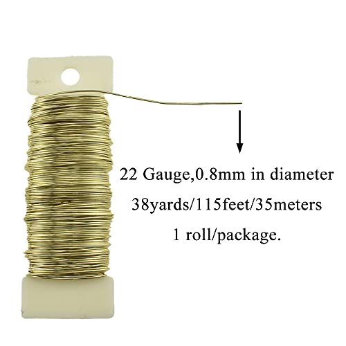 22Gauge Golden Floral Wire