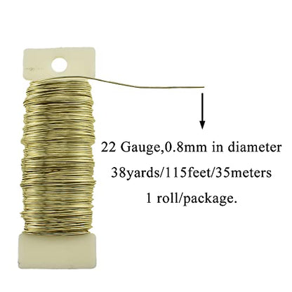 22Gauge Golden Floral Wire
