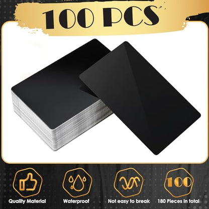 100Pcs 0.45 Metal Business Cards Aluminum Laser Engraving Blanks