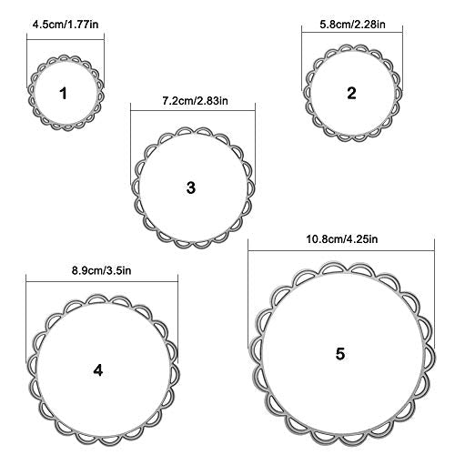 2 Packs Cutting Dies Stencil Metal Template Moulds (2 Count)