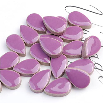 1.1lb Raindrops Ceramics Mosaic Tiles for DIY Crafts Home Decoration (150 Count)