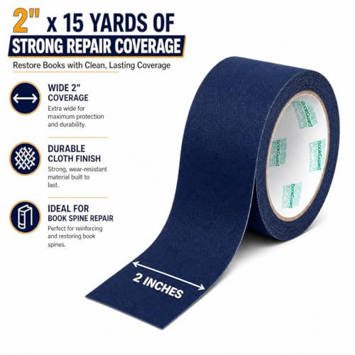 Book Tape 2 Inch Navy Cloth