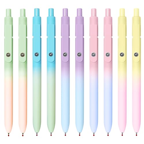Gel Pens 10 Pcs Black Ink Pens for Women (10 Count)
