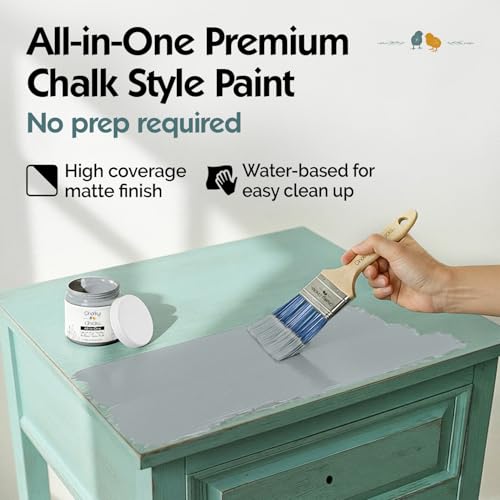 Overcast 8 Fl Oz Chalk Paint for Furniture All in One