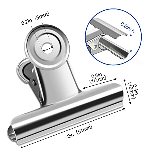 20 Pack Large Metal Hinge Clips 2 Inches (20 Count)