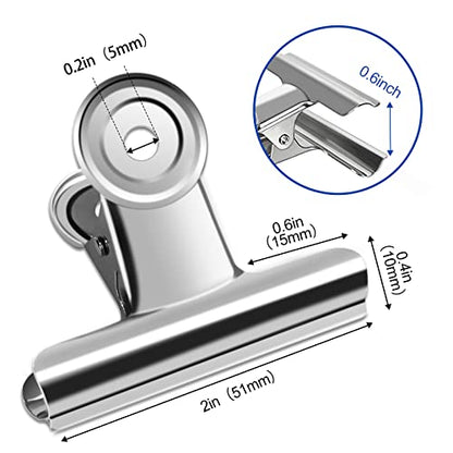 20 Pack Large Metal Hinge Clips 2 Inches (20 Count)
