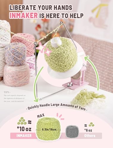 Yarn Winder Ball Winder Large Capacity for Crocheting