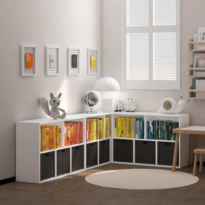 Wooden 5 Cube Storage Organizer with Closed Back Panel