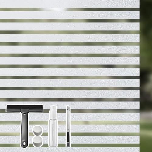 Window Privacy Film Frosted Stripe Window Film