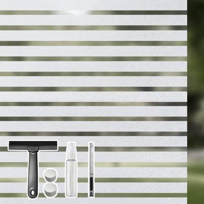 Window Privacy Film Frosted Stripe Window Film