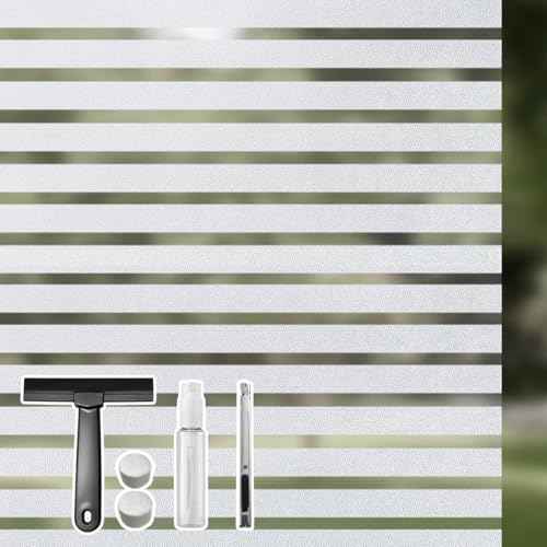 Window Privacy Film Frosted Stripe Window Film