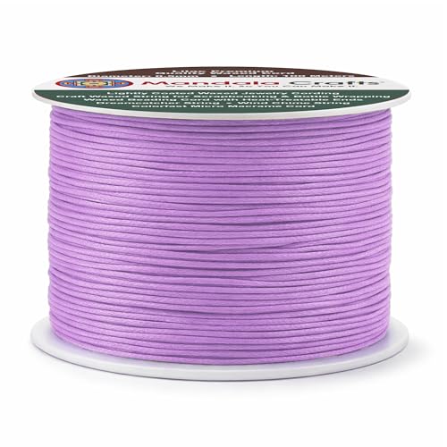 0.5mm Lilac Waxed Cord