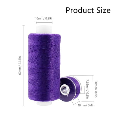 50pcs Sewing Thread Kit 25 Colors 400 Yards