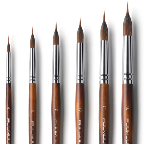 Watercolor Brushes Professional (6 Count)