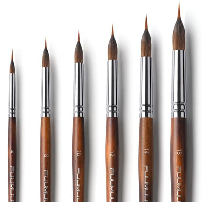 Watercolor Brushes Professional (6 Count)