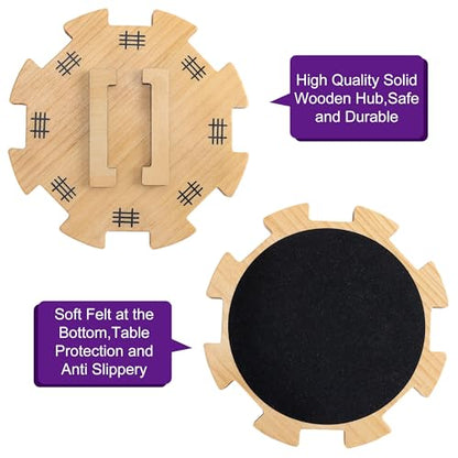Mexican Train Dominoes Accessories Set with Wooden Hub
