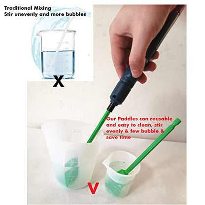 Resin Mixer Paddles 12PCS Epoxy Drill Attachment Paint Stirrer (12 Count)