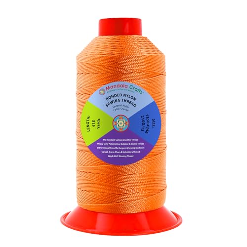 Size 346 210D T350 Orange Bonded Nylon Thread