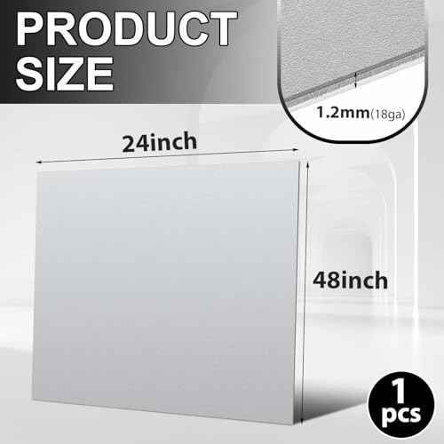 1 Pcs Mild Steel Sheet Cold Rolled 18 Gauge Metal Plate Weldable Metal Sheets for Professional Industrial DIY Use