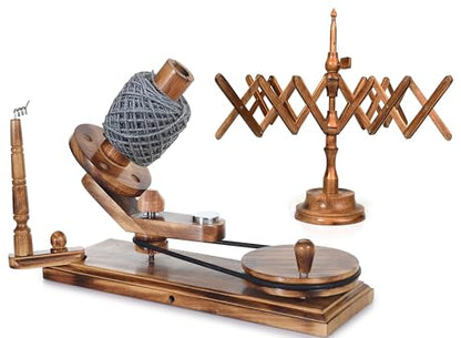 Handmade Wooden Yarn Ball Winder & Umbrella Swift