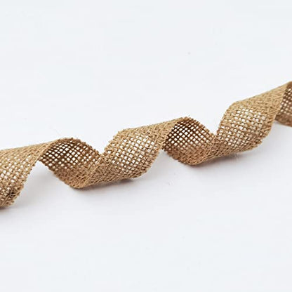 1" Natural Burlap Fabric Roll 10 Yards Jute Ribbon (30 Foot)
