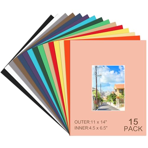 15 Pack 11x14 Picture Mats for 5x7 Photos