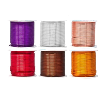 18 GA Purple Brown Red Assorted Anodized Aluminum Craft Wire (450 Foot)