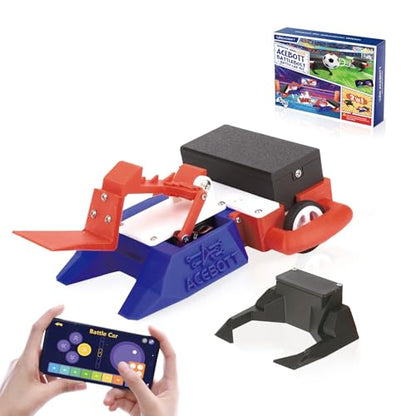 2-in-1 Football & Battle Robot Car Kit, ESP32 APP-Remote Control Battlebolt Car Fighting Robot Toy for Kids Wireless Gameplay Robotics STEM Science Kit Birthday Gift for Boys Girls Age 8+ (One Kit)