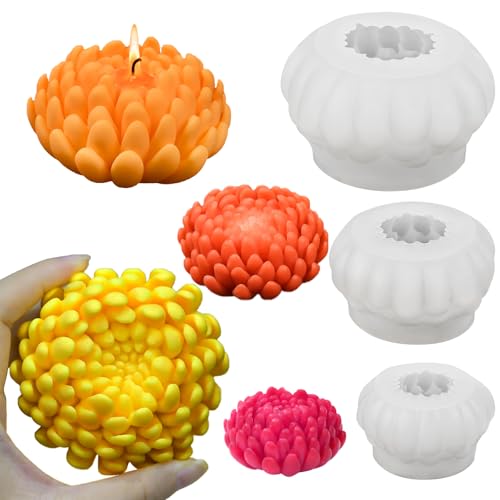 Flower Candle Molds (3 Count)