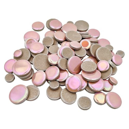 200g Iridescent Round Mosaic Tiles for Crafts Bulk