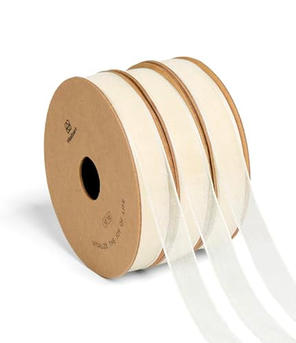 White Organza Ribbon 3 (3 Count)