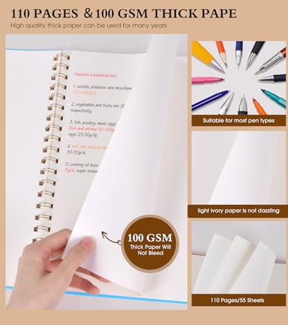 Blank Spiral Notebook Journal 8.5” x 11”