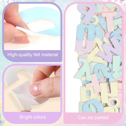 310 Pcs Felt Letter Bulletin Board Self Adhesive Sticker (310 Count)