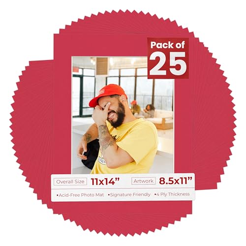 11x14 Mat for 8.5x11 Photo (25 Count)