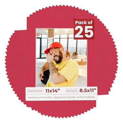 11x14 Mat for 8.5x11 Photo (25 Count)
